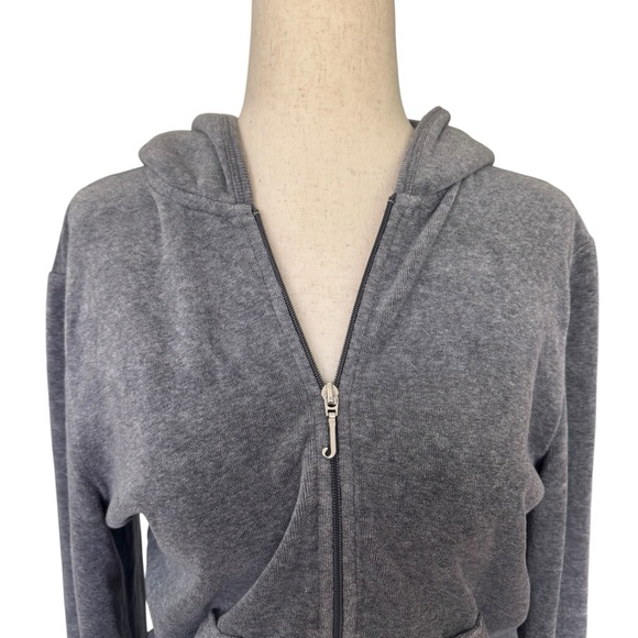 Vintage Y2k Juicy Couture Gray Velour Tracksuit Set Its Exhausting Being Juicy L - Picture 3 of 16